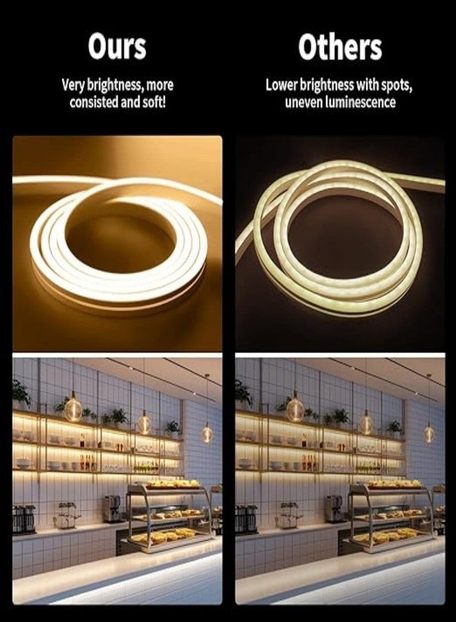 One94Store شريط إضاءة نيون LED بطول 4 أمتار من One94Store - أبيض دافئ | حبل إضاءة مرن مقاوم للماء يعمل بالكهرباء (5 فولت تيار مستمر) | إضاءة LED محيطية للمنزل، غرفة النوم، ديكورات DIY، الحفلات، وغرفة الألعاب - Image 5